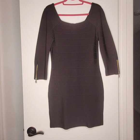 INC International Concepts Black Bodycon Zipper Dress – Worn Once (L) - Picture 1 of 8